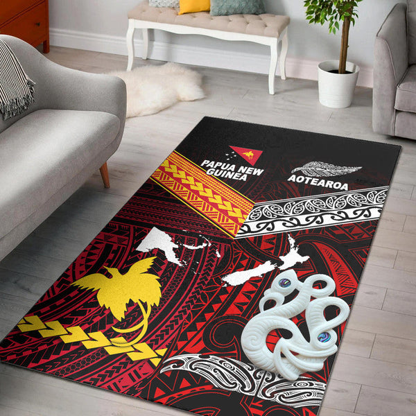 New Zealand and Papua New Guinea Area Rug Together Red - Lynsiley