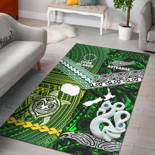 New Zealand and Cook Islands Area Rug Together Green - Lynsiley
