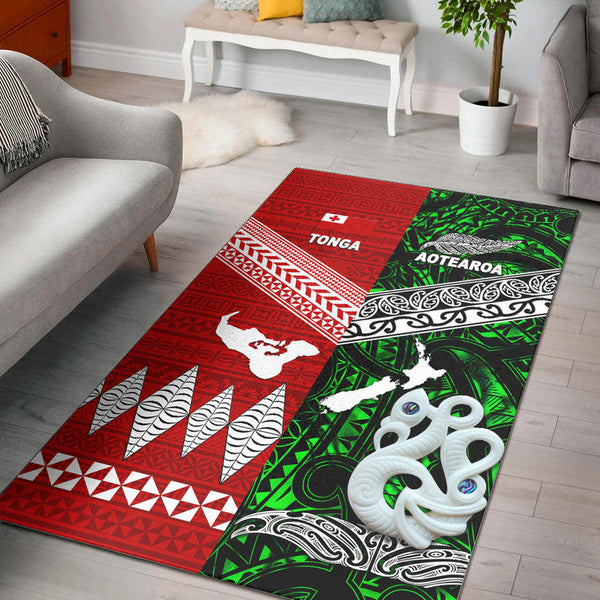 New Zealand and Tonga Area Rug Together Green - Lynsiley