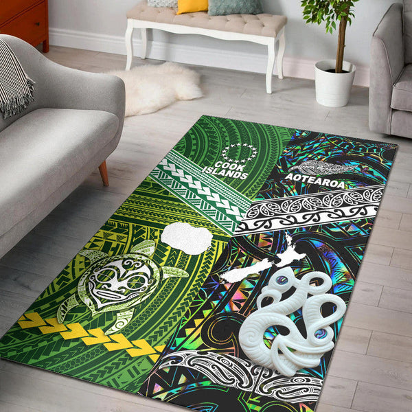 New Zealand and Cook Islands Area Rug Together Paua Shell - Lynsiley