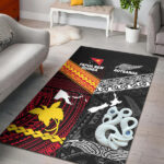 New Zealand and Papua New Guinea Area Rug Together Black - Lynsiley