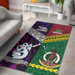 New Zealand and Vanuatu Area Rug Together Purple - Lynsiley
