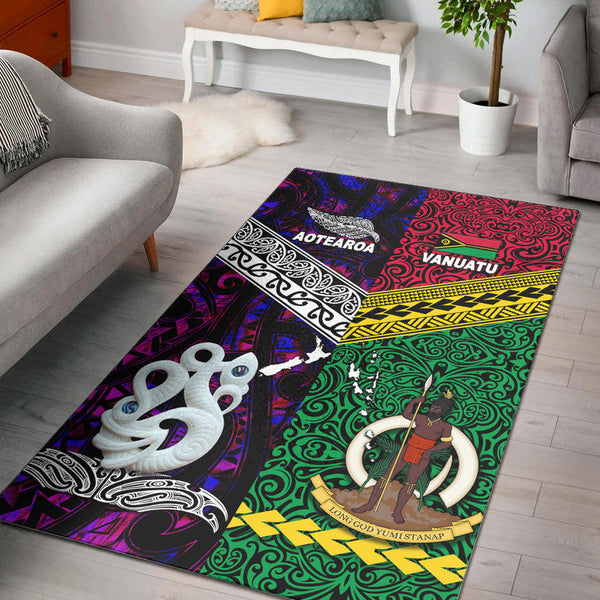 New Zealand and Vanuatu Area Rug Together Purple - Lynsiley