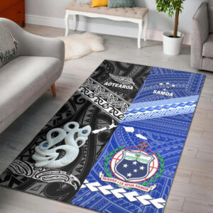 New Zealand and Samoa Area Rug Together Black - Lynsiley
