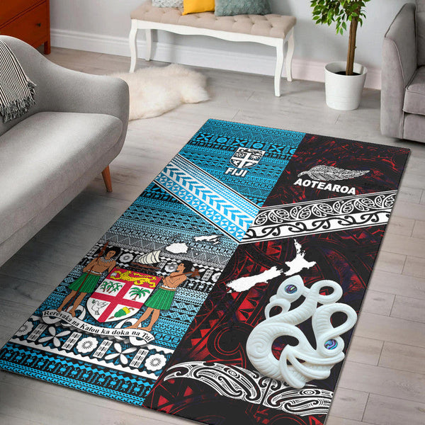 New Zealand and Fiji Area Rug Together Red - Lynsiley