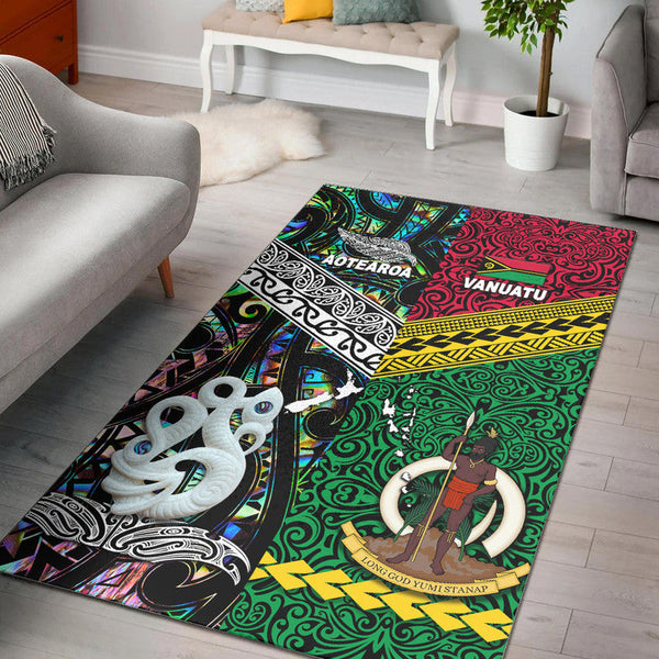 New Zealand and Vanuatu Area Rug Together Paua Shell - Lynsiley