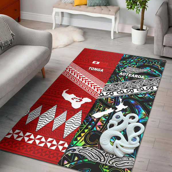 New Zealand and Tonga Area Rug Together Paua Shell - Lynsiley
