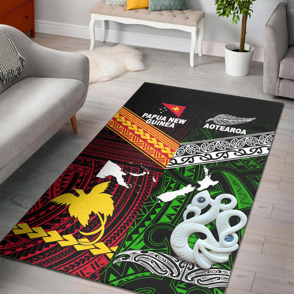 New Zealand and Papua New Guinea Area Rug Together Green - Lynsiley
