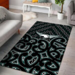 New Zealand Area Rug Maori Graphic Tee patterns Green - Lynsiley