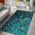 New Zealand Area Rug Maori Graphic Tee patterns Paua Shell - Lynsiley