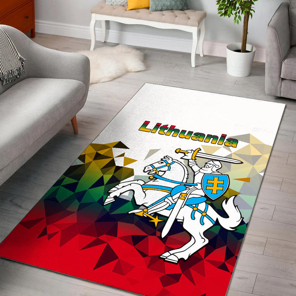 Lithuania Area Rug Polygonal Template Style - Lynsiley
