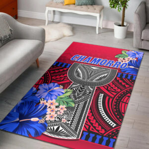 Guam Chamorro Area Rug Latte Stone Red Polynesian Haligi - Lynsiley