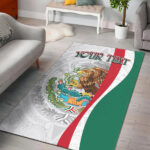 Custom Personalised Mexico Area Rug Mexican Eagles Aztec Pattern - Lynsiley