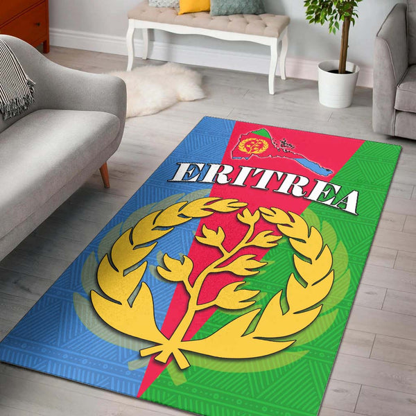 Eritrea Area Rug Eritrean Map Mix African Pattern Simple Style - Lynsiley