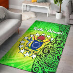 Cook Islands Area Rug Cook Islands Coat Of Arms Turtle Polynesian - Lynsiley