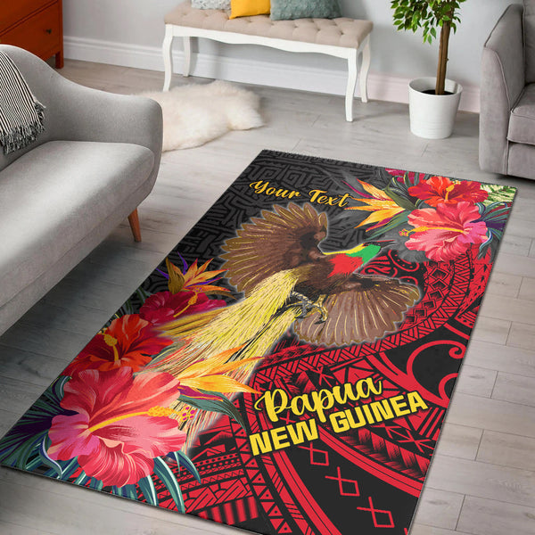 Custom Personalised Papua New Guinea Area Rug Bird of Paradise Ver.01 - Lynsiley
