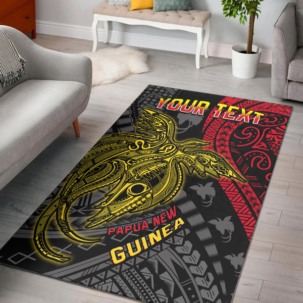 Custom Personalised Papua New Guinea Area Rug Raggiana Birds Of Paradise Happy 47th Independence Day - Lynsiley