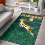 South Africa Rugby Area Rug Springboks King Protea Go Bokke - Lynsiley