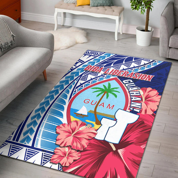 Guam Chamorro Area Rug Happy Liberation Day Latte Stone - Lynsiley