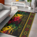 Ethiopia Lion Reggae Area Rug Ethiopian Cross - Lynsiley