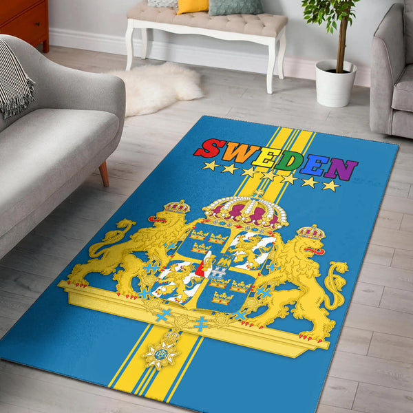 Sweden LGBT Day Area Rug Be Proud Of Who You Are Ver.02 - Lynsiley