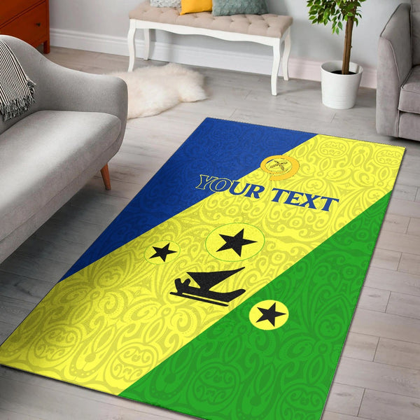Custom Personalised Vanuatu Malampa Province Area Rug - Flag Style - Lynsiley