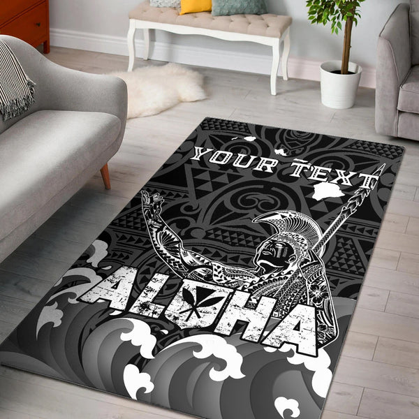 Custom Personalised Hawaii King Kamehameha Aloha Hawai'i Nei Area Rug - Lynsiley
