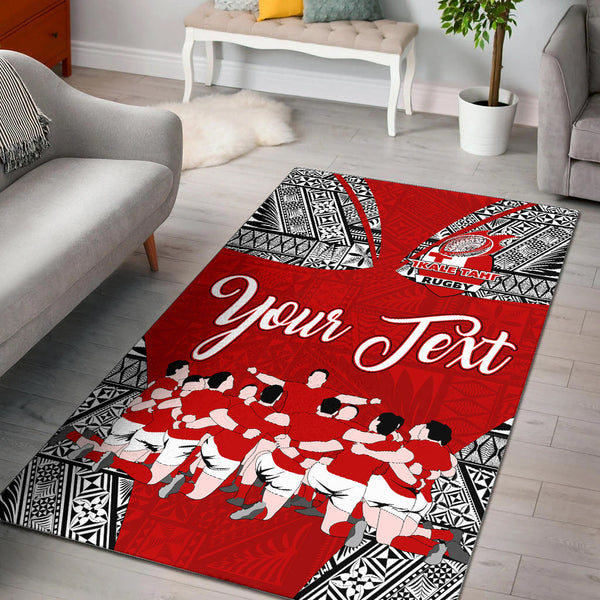 Custom Personalised Tonga Rugby Ikale Tahi Sipi Tau Area Rug - Lynsiley