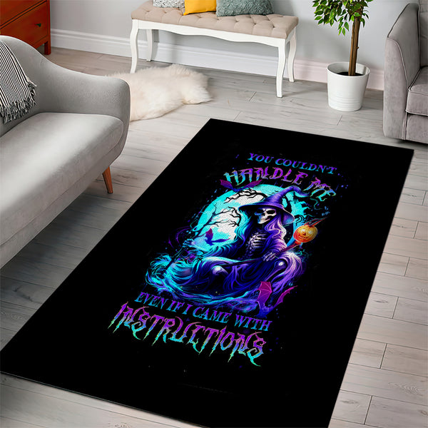 Witch Skull Area Rug You Couldn't Handle Me Even With Intrustions - Lynsiley