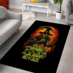 Witch Skull Area Rug Zero Fucking Given - Lynsiley
