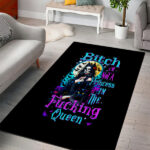 Witch Skull Area Rug Bitch I'm Not A Princess I'm The Fucking Queen - Lynsiley