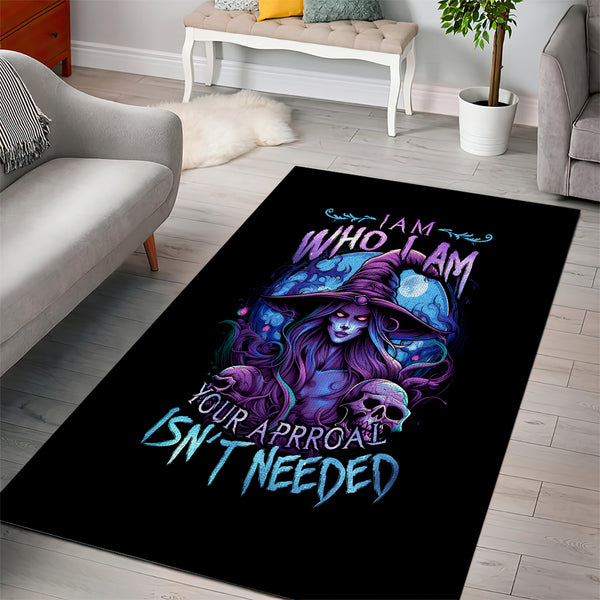 Witch Skull Area Rug Iam Who Iam Your Approval Isn't Need - Lynsiley