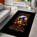 Pumpkin Witch Skull Area Rug In My Defense The Moon Was Full And I Was Left Unsupervided - Lynsiley