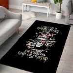Girl Skull Area Rug Don't Try To Figured Me Out I Special Kind - Lynsiley