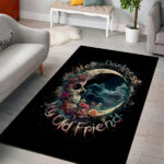 Moon Skull Area Rug Hello Darkness My Old Friend Moon - Lynsiley