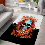 Flower Skull Area Rug Don't Try To Figured Me Out I Special Kind Fire Flower - Lynsiley