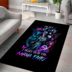 Dia De Los Muertos Skull Area Rug My Next Life I Want To Be Karma Fairy - Lynsiley