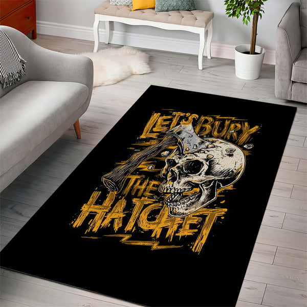 Axe Skull Area Rug Let's Bury The Hatchet - Lynsiley