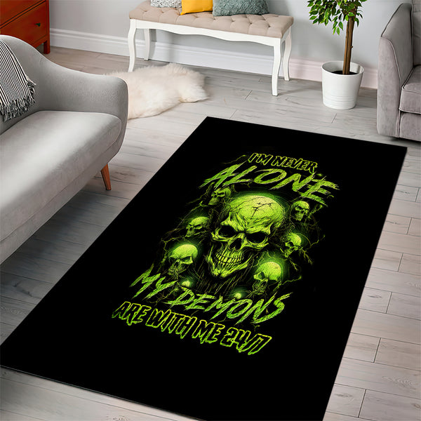Thunder Skull Area Rug Thunder Skull I Never Alone My Demon With Me 24/7 - Lynsiley