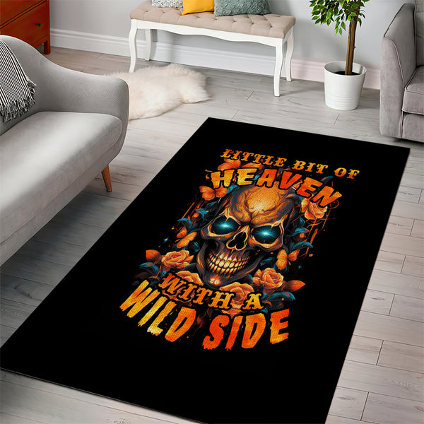Flower Skull Area Rug Litte Bit Of Heaven With A Wild Side - Lynsiley