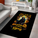 Fairy Death Skull Area Rug Mess With Me I'll Let Karma Do It's Job - Lynsiley