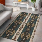 Navajo Geometric Seamless Pattern Area Rug - Lynsiley