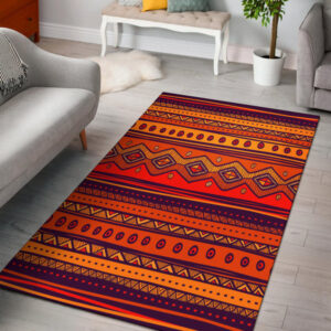 Pattern Color Orange Area Rug - Lynsiley