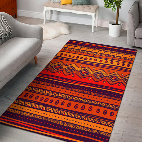 Pattern Color Orange Area Rug - Lynsiley