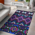 Purple Tribe Pattern Area Rug - Lynsiley