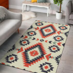 Pink Geometric Pattern Area Rug - Lynsiley