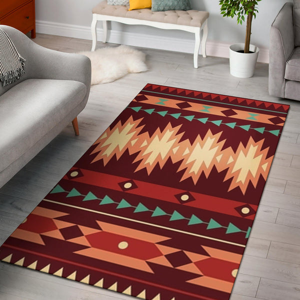 Red Ethnic Pattern Area Rug - Lynsiley