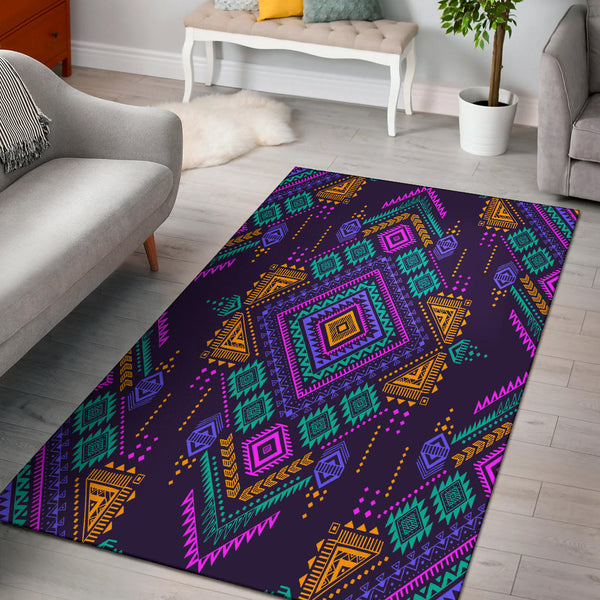 Seamless Multicolored Tribal Area Rug - Lynsiley