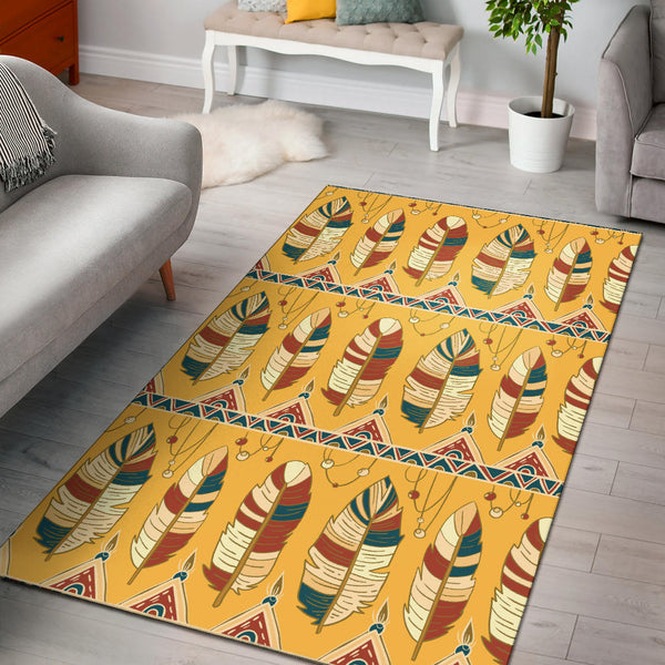 Seamless Feather Pattern Area Rug - Lynsiley