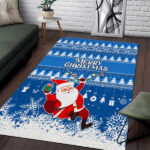 Custom Scotland Christmas Area Rug Merry Christmas Santa Claus Gift - Lynsiley